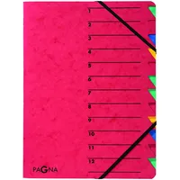 Pagna Ordnungsmappe Easy (Sammelmappe, 12 Fächer, 1-12) rot
