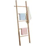 Relaxdays Handtuchleiter 5 Sprossen Hellbraun