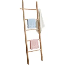Relaxdays Handtuchleiter 5 Sprossen Hellbraun