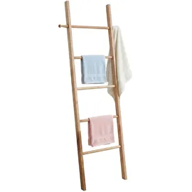 Relaxdays Handtuchleiter 5 Sprossen Hellbraun