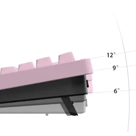 nuphy Node 100 kabellose Mechanische Tastatur High Profile, ANSI US, Bluetooth, 2.4GHz,USB-C, Light Pink, Brown Max