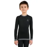 Odlo Kinder Funktionsunterwäsche Langarm Shirt PERFORMANCE Warm black - odlo graphite grey, 140