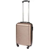 Kleiner Herren Koffer Handgepäck Bordgepäck Reisekoffer 35x55x23 cm IATA Standard passend für Wizzair Ryanair - Gold
