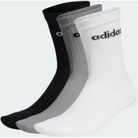adidas Linear Crew Cushioned Socken 3er Pack Medium Grey Heather / White / Black 34-36