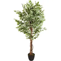 bümö Kunstpflanzen, Kunstpflanze Birkenfeige Ficus (165 cm)