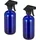 Relaxdays Sprühflasche Glas, 2er Set, 500 ml, nachfüllbar, Nebel & Strahl, Haarpflege, Reinigung, Zerstäuber, leer, Blau