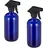 Relaxdays Sprühflasche Glas, 2er Set, 500 ml, nachfüllbar, Nebel & Strahl, Haarpflege, Reinigung, Zerstäuber, leer, Blau