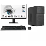 ANKERMANN-PC Business Office Work Komplett Set PC-Komplettsystem (Intel Core i5 12400F, GeForce GT 730, 16 GB RAM, 1000 GB SSD) schwarz