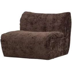 Sessel Baggy aus 3D-Chenille-Stoff, Dunkelbraun