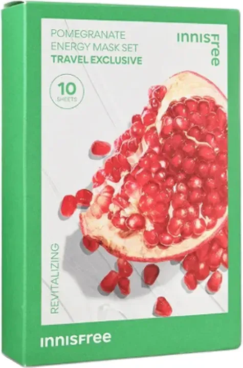Innisfree Granatapfel Energy Masken-Set Reise-Exklusiv (22ml x 10 Blätter)
