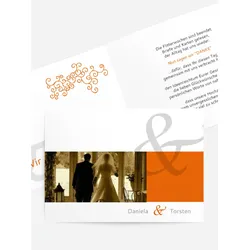 Dankeskarten Hochzeit selbst gestalten mit Spruch und Fotos im Onlinedesigner bei Meine-Kartenmanufaktur.de