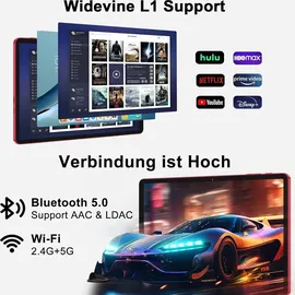 ujj Android Tablet 11" 5G (2024) 24 GB RAM 256 GB Rot