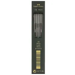 FABER-CASTELL TK 9071  Fallminen-Bleistiftminen schwarz 3B 2,0 mm, 10 St.