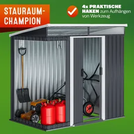 Gardebruk Metallgerätehaus 1,96 x 1,22 m grau