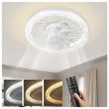 Deckenventilatoren Mit Beleuchtung Und Fernbedienung, Flacher, Dimmbarer Deckenventilator, E27-einbau-deckenventilator