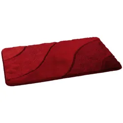 KLEINE WOLKE Badteppich »Wave«, LxBxH: 90x60x2 cm - rot