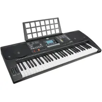 Axus AXP2 elektronisches Keyboard-Piano für Anfänger, mit Anschlagdynamik, 61 „Hammermechanik“-Tasten, Netzteil und Notenständer