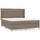 vidaXL Boxspringbett 180 x 200 cm Taupe