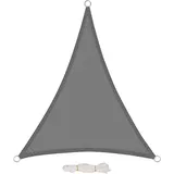 EUGAD Sonnensegel dreieck 5x7x7m Sonnenschutz, 200g/m2 Garten, Balkon, Terrasse, HDPE Wetterschutz atmungsaktiv Grau, 0176ZYF