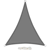 EUGAD Sonnensegel dreieck 5x7x7m Sonnenschutz, 200g/m2 Garten, Balkon, Terrasse, HDPE Wetterschutz atmungsaktiv Grau, 0176ZYF
