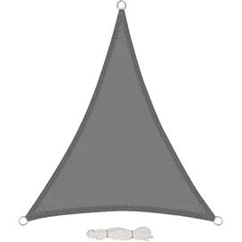 EUGAD Sonnensegel dreieck 5x7x7m Sonnenschutz, 200g/m2 Garten, Balkon, Terrasse, HDPE Wetterschutz atmungsaktiv Grau, 0176ZYF
