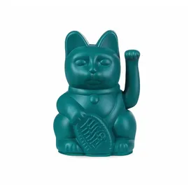 donkey products DONKEY Lucky Cat Mini | Green - Japanische Glücksbringer Winkekatze in Grün, 9,8 cm hoch