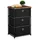 Relaxdays Kommode 65 x 43 x 33 cm Schwarz/Braun