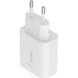 Belkin USB-C Ladegerät 25W PD + Lightning Kab. WCA004vf1MWH-B5 Smartphone, Tablet Weiß AC Schnellladung Indoor
