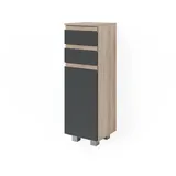 Vicco J-Shape Midischrank 30 x 95 cm Grau/Braun