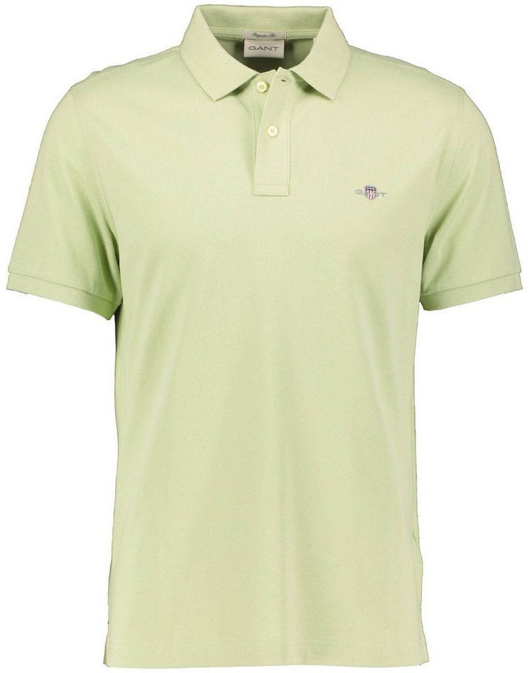 Gant Poloshirt Herren Piqué-Poloshirt SHIELD Regular Fit (1-tlg) grün L