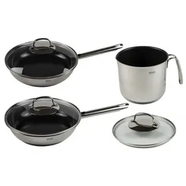 Rösle Elegance Topf-Set 9-tlg. 3 x Kochtopf + 2 x Bratpfanne + Bratentopf + Stielkasserolle + Milchtopf + Dampfeinsatz