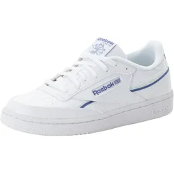 Sneaker REEBOK CLASSIC "CLUB C 85 VEGAN", Gr. 38, weiß (weiß, blau), Synthetik, sportlich, Schuhe