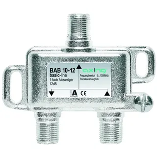 Axing BAB 10-12 BK-1-Fach Abzweiger mit 12 dB Abzweigdämpfung (5-1000 MHz)