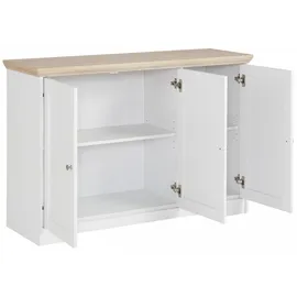 OTTO home Nanna 120 x 80 x 39 cm Weiß / Sonoma Eiche
