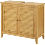 [en.casa] Bambus Waschbeckenunterschrank Värmdö 60x67x30cm