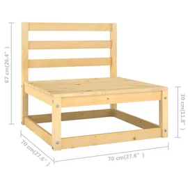 vidaXL 8-tlg. Loungeset mit Kissen grau