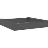 vidaXL Sandkasten mit Sitzen Grau Quadratisch Massivholz