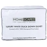 Homescapes Winter Daunendecke 135x200 cm, Winterdecke mit 380 GMS Füllung, warme Bettdecke Daunen, extra weiche Enten-Daunen & Federn, Wärmeklasse 4, Oeko-TEX Standard 100