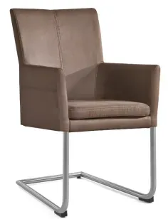 Niehoff Colorado Schwingstuhl AL 642, Rundstahl, Microfaser Nirvana braun