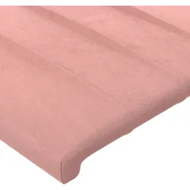 vidaXL Kopfteil mit Ohren Rosa 93x16x118/128 cm Samt