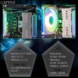 CAPTIVA Advanced Gaming R95-921 2023 16 GB RAM 1 TB SSD Radeon RX 9060 XT Win 11