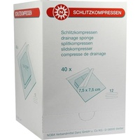 NOBAMED Schlitzkompressen 7.5x7.5cm 12fach steril