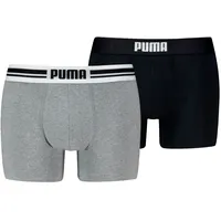 Puma Everyday Placed Logo Boxershorts grau/schwarz XL 2er Pack
