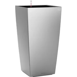 LECHUZA Cubico 40 Komplettset 40 x 40 x 75 cm silber metallic