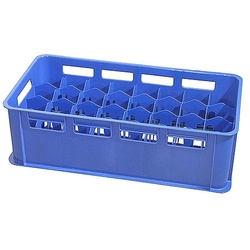 Gastro Gläserkasten 32 Fächer, blau, für 0,3 – 0,4 L Gläser