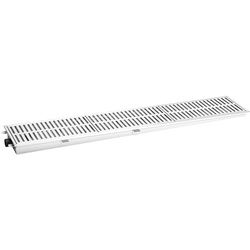 Edelstahl-abfluss mit horizontalem abgang ø 48 mm - 1485x300x75 mm - 16292450 Eurast