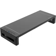 Equip Monitortischerhöhung 4xUSB-A/USB-C 25 kg Schwarz