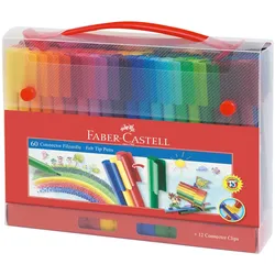 FABER-CASTELL CONNECTOR - Filzstift - nicht dauerhaft - leuchtende Farben, sorti