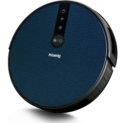 H.Koenig SWRC120 Saugroboter WaterMop Gyro+ Hohe Leistung mit WiFi, Google Home und Alexa, Wasserkapazität 350 ml, 100 min Autonomie, 4 Programme