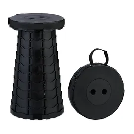 Relaxdays Campinghocker Teleskophocker Schwarz